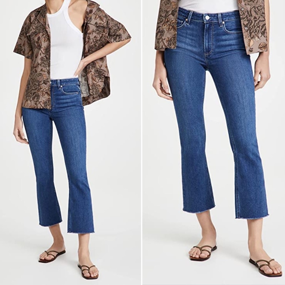 PAIGE COLLETTE CROP FLARE WITH RAW HEM 25